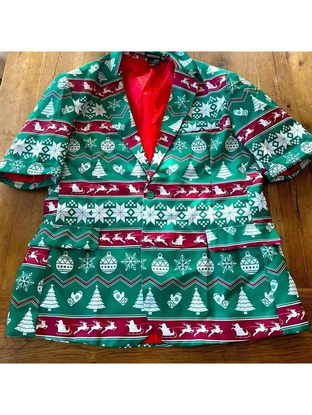 Suite Meister Ugly Christmas Sweater Party Mens Suit Jacket